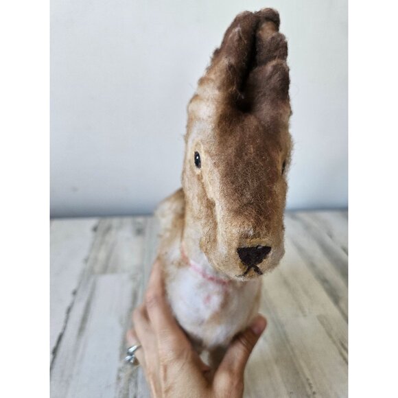 Antique deer reindeer Xmas decor standing statue figurine - Picture 11 of 13